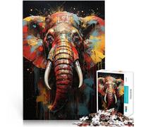 Puzzle 1000 pièces pour Adultes, éléphant d'Afrique fce, Casse-tête pour décoration de Bureau, 14,96 po x 20,47 po, pour Adolescents de 14 Ans et Plus