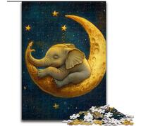 Puzzle 1000 pièces pour Adultes, éléphant endormi, Casse-tête Stimulant, activité familiale, décoration intérieure, Cadeau de Noël, 50x75cm