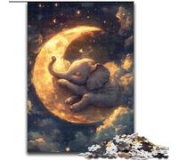 Puzzle 1000 pièces pour Adultes, éléphant endormi, Jeu de réflexion pour Adolescents, pour Une soirée de Jeux en Famille 50x75cm