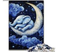 Puzzle 1000 pièces pour Adultes Éléphant endormi, Jouet de Divertissement Familial idéal comme Cadeau pour Toute la Famille à partir de 14 Ans (Taille 50x75cm)