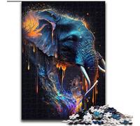 Puzzle 1000 pièces pour Adultes Éléphant, Jeu Stimulant et Familial avec des pièces entièrement emboîtables de Formes aléatoires (Taille 50x75cm)