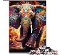 Puzzle 1000 pièces pour Adultes Éléphants d'Afrique. Puzzle Stimulant de 50x75cm pour Adolescents. Soirée Jeux en Famille. Idée Cadeau stimulante.