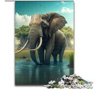 Puzzle 1000 pièces pour Adultes, éléphants, en Carton, Casse-tête Stimulant pour Adolescents, soirée de Jeux en Famille, 1000 pièces(26x38cm)