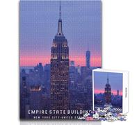 Puzzle 1000 pièces pour Adultes, Empire State Building, Magnifique Design, Jeu de Puzzle, Cadeau de décoration idéal, Dimensions 38x52cm