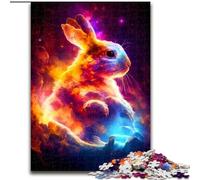 Puzzle 1000 pièces pour Adultes en Bois, Motif Lapin, idéal pour Halloween, Noël ou Un Anniversaire(50x75cm)