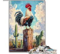 Puzzle 1000 pièces pour Adultes en Carton représentant Un Coq du désert, activité Amusante à Faire à la Maison, Taille 38x26cm, décoration Artistique à Faire soi-même, Cadeau d'anniversaire idéal
