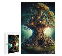 Puzzle 1000 pièces pour adultes Enchanté Treehouse Puzzle pour adultes Jeux amusants pour s'amuser en famille Offre comme cadeau pour toute la famille 1000 pièces