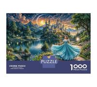 Puzzle 1000 Pièces pour Adultes Enchanted Castle Fantasy Landscape Puzzles pour Adolescents Découpe De Précision pour Anniversaire, Noël Jouet Jeu Intellectuel 52x38cm/1000pcs