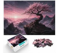 Puzzle 1000 pièces pour Adultes, Enchanted Cherry Blossom Tree by River | Pour offrir un puzzle à un adulte passionné : ce puzzle 1000 pièces adulte convient aux journées calmes autour de Noël.