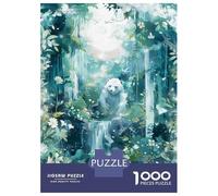 Puzzle 1000 Pièces pour Adultes Enchanted Forest Bear Decor Puzzles pour Adultes Analyse Et Logique Liste De Souhaits avec Le Père Noël Cadeaux Uniques pour Un Anniversaire Et Noël 52x38cm/1000pcs