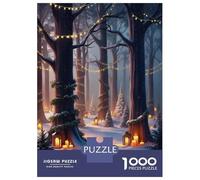Puzzle 1000 Pièces pour Adultes Enchanted Winter Forest Puzzle pour Adultes Jeu Manuel Décoration Murale pour Les Joueurs 38x26cm/1000pcs