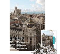 Puzzle 1000 pièces pour Adultes Encyclopédie de Madrid Puzzle 1000 pièces Décoration intérieure Jouet éducatif et ludique Idéal comme Cadeau (75x50cm)