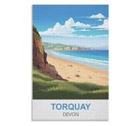 Puzzle 1000 Pièces pour Adultes ,Enfant Puzzle ,Jeu Éducatif pour Les Défis,Torquay Devon,des Vacances pour Adolescents,Cadeau de Noël,75x50Cm,Wooden Puzzle,AA-1351