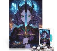 Puzzle 1000 pièces pour Adultes Épée Lumineuse Oni Girl Jouet éducatif intellectuel décompressant Une œuvre d'art 75x50cm