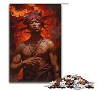 Puzzle 1000 pièces pour Adultes Epic Fantasy Fire Mage Red Puzzle Hands on Game 75x50cm