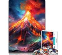 Puzzle 1000 pièces pour Adultes Éruption volcanique, Jouet éducatif idéal comme Cadeau pour Toute la Famille (26x38cm)