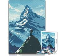 Puzzle 1000 pièces pour Adultes - Escalade dans Les Alpes - Jeu éducatif - Décoration Murale - Cadeau de Noël Secret - Dimensions : 50x75cm