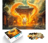 Puzzle 1000 pièces pour Adultes Esprit du Renard de Feu Jouets de Jeu pour Cadeau Familial Convient aux Couples 52x38cm
