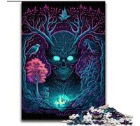 Puzzle 1000 pièces pour Adultes, Esprit forêt Sombre, en Bois, idéal pour décorer ou Offrir en Cadeau d'anniversaire. 50x75cm. Un Casse-tête Stimulant ! Jouet Relaxant pour Adolescents.