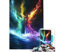 Puzzle 1000 pièces pour Adultes Esprits élémentaires Dansant sur Les Vagues Un défi Difficile à relever pour Toute la Famille Jeu Amusant à partir de 14 Ans 38x52cm