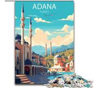 Puzzle 1000 pièces pour Adultes et Adolescents Adana Turquie, Jeu Familial et décoration d'intérieur Unique, Cadeaux pour Les 14 Ans et Plus 26x38cm