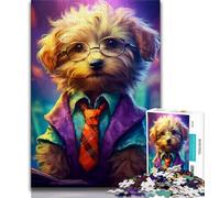 Puzzle 1000 pièces pour Adultes et Adolescents - Adorable Chiot technologique Puzzle 1000 pièces, idéal comme Cadeau pour Toute la Famille Convient aux Enfants de 14 Ans et Plus (Taille 38x26cm)