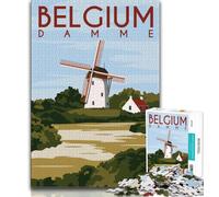 Puzzle 1000 pièces pour Adultes et Adolescents, Affiche de Voyage dans Le Monde, Anti-Stress, Vacances à la Maison, Passe-Temps, Amour Entre Couples (38x26cm)