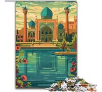 Puzzle 1000 pièces pour Adultes et Adolescents, Affiche de Voyage d'Ispahan, Jeu éducatif Familial, décoration Murale, Cadeaux d'anniversaire et de Noël Uniques 38x26cm