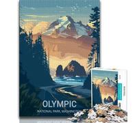 Puzzle 1000 pièces pour Adultes et Adolescents, Affiche du Parc National Olympique, Anti-Stress, Vacances à la Maison, Jouets de décoration pour la Maison (38x26cm)