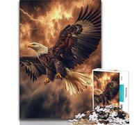 Puzzle 1000 pièces pour Adultes et Adolescents Aigle majestueux, Cadeau d'anniversaire, décoration Murale pour Les 14 Ans et Plus (Taille 38x26cm)