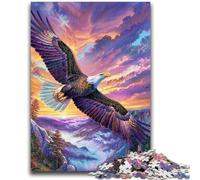 Puzzle 1000 pièces pour Adultes et Adolescents Aigle Volant, Cadeau d'anniversaire, décoration Murale pour Les 14 Ans et Plus, 50x75cm