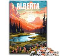 Puzzle 1000 pièces pour Adultes et Adolescents Alberta Canada Voyage Anti-Stress Défi Difficile Renforcer l'amour Entre Les Couples (Taille 50x70cm)