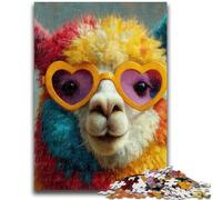 Puzzle 1000 pièces pour Adultes et Adolescents, Alpaga Artistique, Jouets éducatifs et Amusants, activités à la Maison, Cadeau d'anniversaire, Cadeau de Voyage, 38x26cm