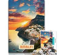 Puzzle 1000 pièces pour Adultes et Adolescents Amalfi, Jeu éducatif et Stimulant pour Toute la Famille, pour Anniversaire et Noël (38x26cm)