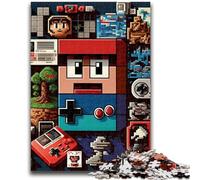 Puzzle 1000 pièces pour Adultes et Adolescents, Amour des Jeux, Anti-Stress, Vacances à la Maison, Passe-Temps avec Affiche et fiche de Questions Assorties 50x75cm