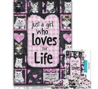 Puzzle 1000 pièces pour Adultes et Adolescents, Amoureux des Chats Un Jeu Stimulant, idéal comme Cadeau pour Toute la Famille (38x26cm)