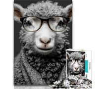 Puzzle 1000 pièces pour Adultes et Adolescents Âne avec Lunettes Puzzles pour Adolescents, Jeux Amusants Chaque pièce est Unique - Jeu Familial Stimulant et Amusant (Taille 38x26cm)