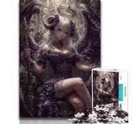 Puzzle 1000 pièces pour Adultes et Adolescents, Ange démoniaque, Jeune Fille, Aide Le Cerveau à exercer, Jouets addictifs pour cultiver la Patience et améliorer la mémoire (38x26cm)
