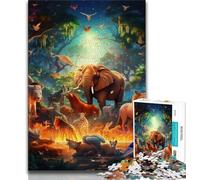 Puzzle 1000 pièces pour Adultes et Adolescents, Animaux africains, idéal comme Cadeau pour Toute la Famille Convient aux Enfants de 14 Ans et Plus (Taille 38x26cm)