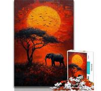 Puzzle 1000 pièces pour Adultes et Adolescents, Animaux africains, Jeux Amusants, décoration Murale, Cadeaux d'anniversaire et de Noël Uniques (Taille 38x26cm)