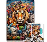 Puzzle 1000 pièces pour Adultes et Adolescents, Animaux africains, Jeux Amusants, décoration Murale, Cadeaux d'anniversaire et de Noël Uniques (Taille 38x26cm)