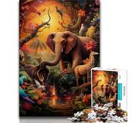 Puzzle 1000 pièces pour Adultes et Adolescents, Animaux africains, Jeux éducatifs pour la Famille, décoration d'intérieur, Cadeau (Taille 75x50cm)