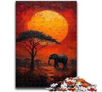 Puzzle 1000 pièces pour Adultes et Adolescents, Animaux africains, Jouet éducatif, Jeux Amusants en Famille, décoration d'intérieur Unique (50x75cm)