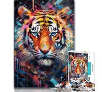 Puzzle 1000 pièces pour Adultes et Adolescents, Animaux Tigres, Jouets éducatifs et éducatifs pour la Famille, pour renforcer l'amour Entre Couples (75x50cm)