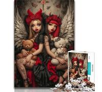 Puzzle 1000 pièces pour Adultes et Adolescents, Anime Evil Girl, défi d'intelligence cérébrale, Jouets addictifs, Cadeau d'anniversaire, Cadeaux, Art Mural 38x26cm