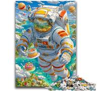 Puzzle 1000 pièces pour Adultes et Adolescents, Anniversaire d'astronaute, Anti-Stress, Vacances à la Maison, Tue Le Temps, avec Affiche et fiche de Questions Assorties, 26x38cm
