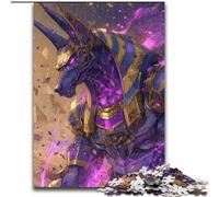 Puzzle 1000 pièces pour Adultes et Adolescents Anubis, Le Dieu égyptien, Jeux éducatifs, décoration d'intérieur, idéal comme Cadeau pour Toute la Famille 50x75cm