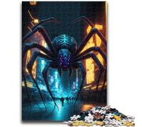 Puzzle 1000 pièces pour Adultes et Adolescents Araignée géante Anti-Stress Staycation Kill Time Wishlist avec Père Noël 50x75cm