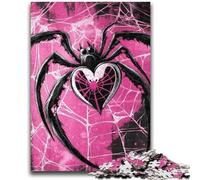 Puzzle 1000 pièces pour Adultes et Adolescents Araignée Rose Difficile à réaliser, mais Amusant et Humoristique Cadeau d'anniversaire, Cadeaux, décoration Murale 26x38cm