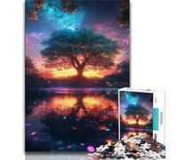 Puzzle 1000 pièces pour Adultes et Adolescents Arbre de Vie, Aide Le Cerveau à exercer des Jouets addictifs pour cultiver la Patience Décoration Parfaite 50x75cm